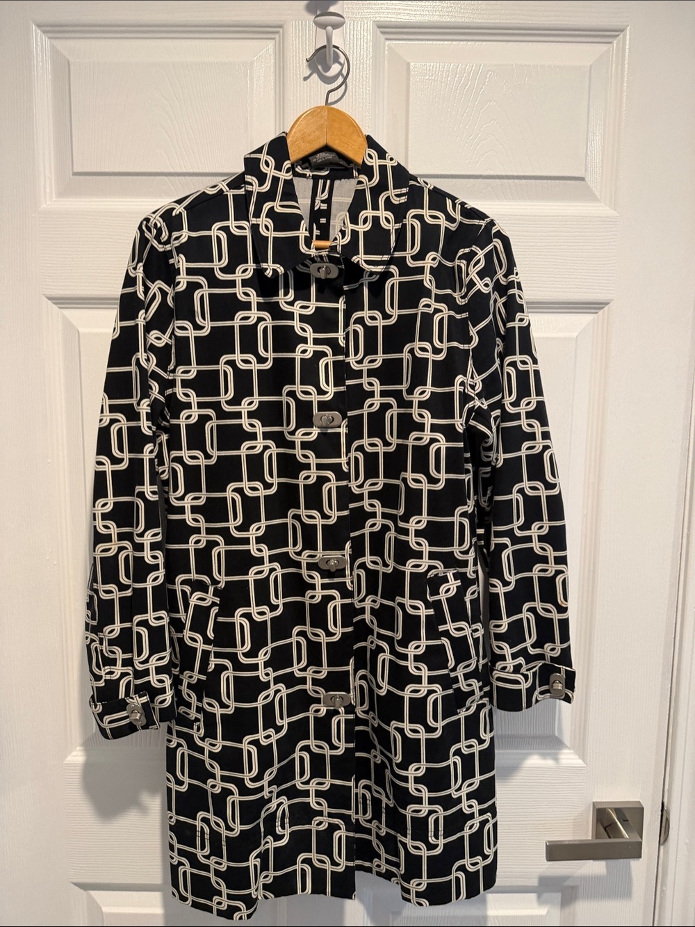 Black and White Rain/Trench Coat